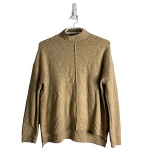 Colour Eighteen Women's Tan Soft Wool Mock Knit Sweater